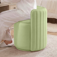 COOLHUT Velvet Swivel Vanity Chair with Storage, Upholstered Vanity Stool with Back, No Assembly Small Accent Stool, Accent Makeup Chair for Bedroom, Living Room and Dressing Area