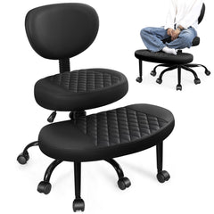 Cross Legged Office Chair, Meditation Chair with Lumbar Support