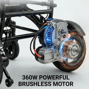Close-up of a 360W powerful brushless motor 