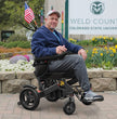 Foldable Lightweight Electric Wheelchair with Adjustable Backrest for All Terrain Airline Approved