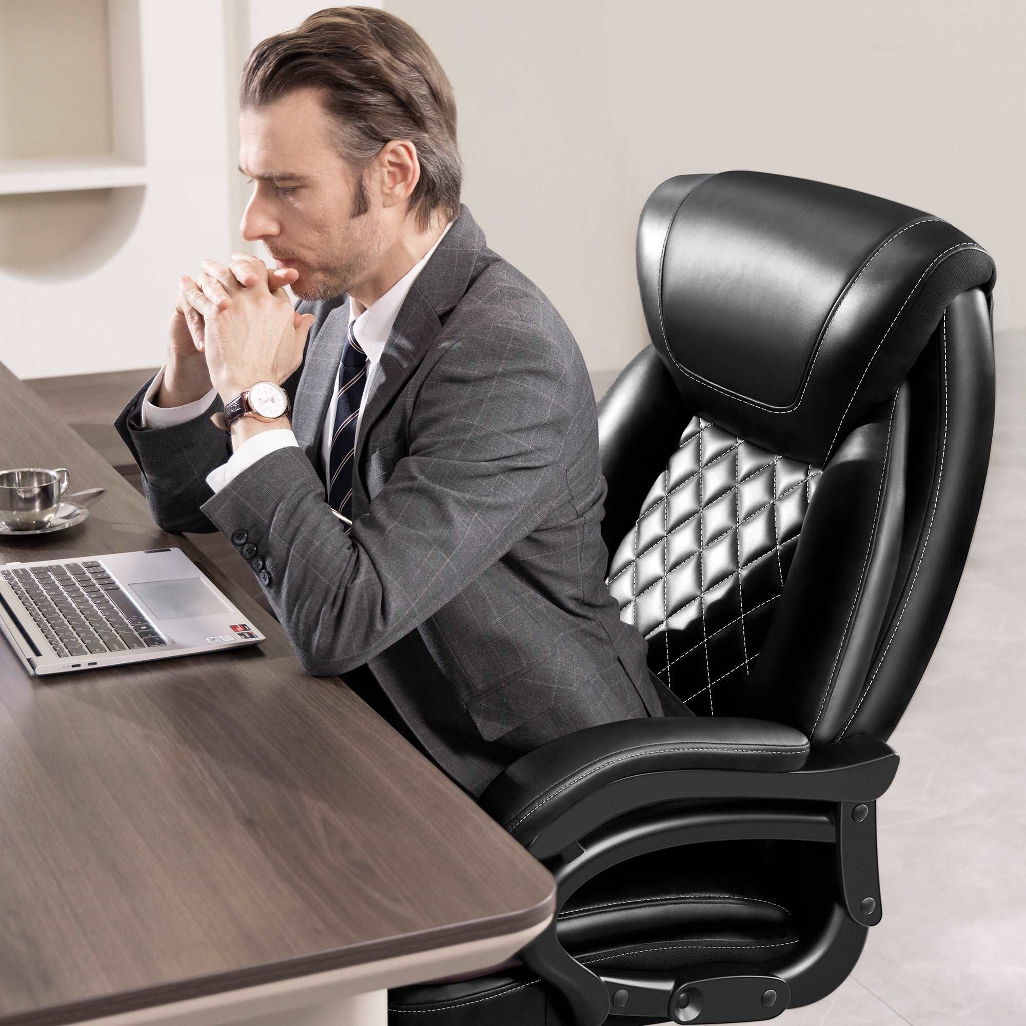Executive Big and Tall 500lbs PU Leather Office Chair