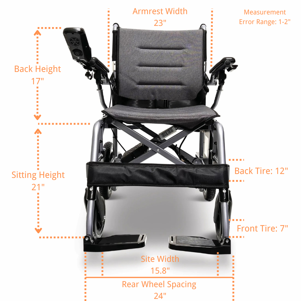 [Pre-order] 37 Lbs Lightweight Foldable Motorized Wheelchair 12AH with Airline Approval