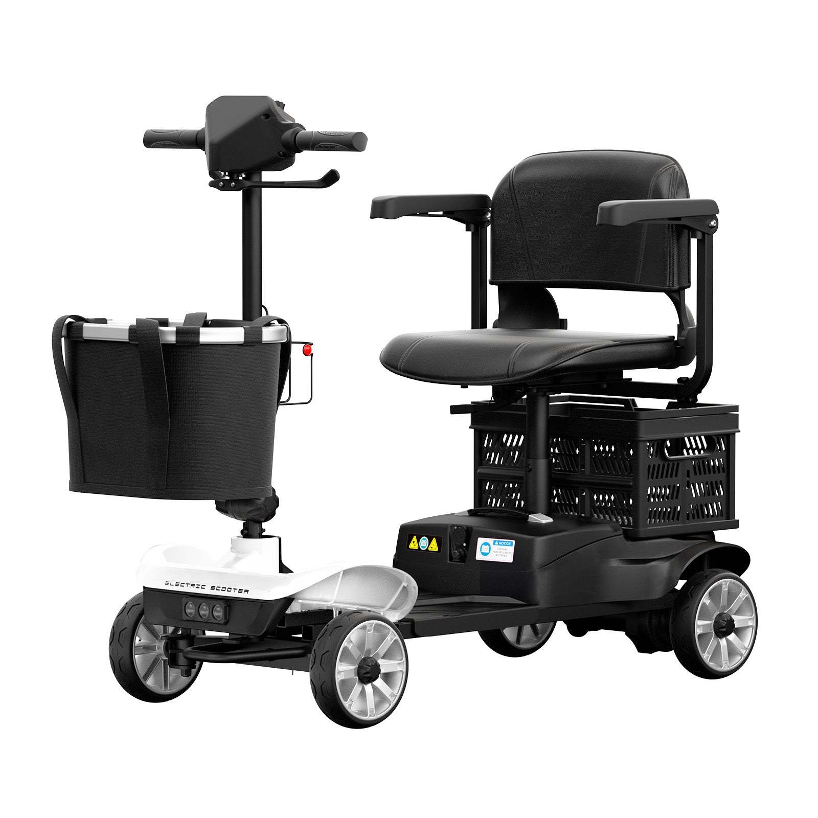 MS002 Long-Range Outdoor Mobility Scooter with Detachable Large Basket
