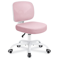 Modern Adjustable Height Kids Desk Chair with Wheels Armless for Study