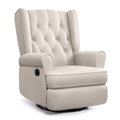 COOLHUT Swivel Glider Recliner Chair, Rocking Chair with Ergonomic Design, Decorative Button Accents, Classic Single Sofa, Perfect for Reading