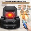 Modern Power Swivel Glider Recliner w/ Massage & Heat