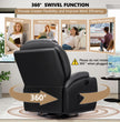 Manual Swivel Rocking Recliner Chair w/ Massage & Heat