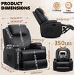 Manual Swivel Rocking Recliner Chair w/ Massage & Heat