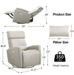 Nursery Power Swivel Glider Recliner with Adjustable Headrest