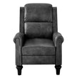 Mid-Century Leather Wingback Recliner – Classic Push Back Chair