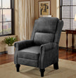 Mid-Century Leather Wingback Recliner – Classic Push Back Chair