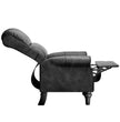 Mid-Century Leather Wingback Recliner – Classic Push Back Chair