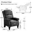 Mid-Century Leather Wingback Recliner – Classic Push Back Chair