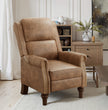 Mid-Century Leather Wingback Recliner – Classic Push Back Chair