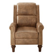 Mid-Century Leather Wingback Recliner – Classic Push Back Chair