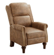 Mid-Century Leather Wingback Recliner – Classic Push Back Chair
