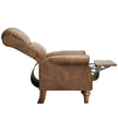Mid-Century Leather Wingback Recliner – Classic Push Back Chair