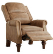 Mid-Century Leather Wingback Recliner – Classic Push Back Chair