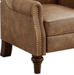 Mid-Century Leather Wingback Recliner – Classic Push Back Chair