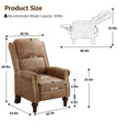 Mid-Century Leather Wingback Recliner – Classic Push Back Chair