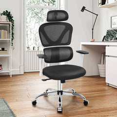 High Back Adjustable Computer Desk Chair with Lumbar Support