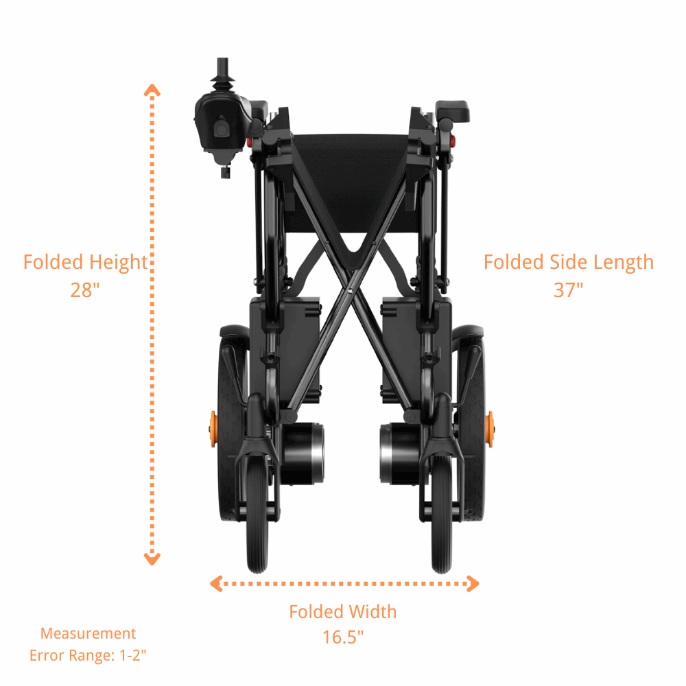 Portable Electric Wheelchair Lightweight Foldable for Adults Seniors