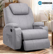 Modern Power Swivel Glider Recliner w/ Massage & Heat