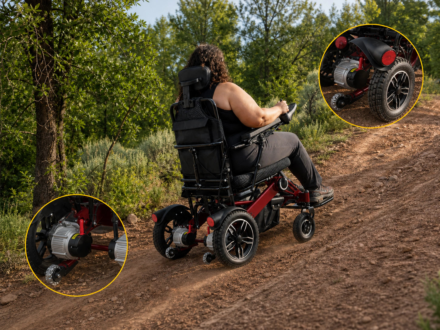 KERDOM Titan X24 Heavy-Duty All-Terrain Folding Power Wheelchair