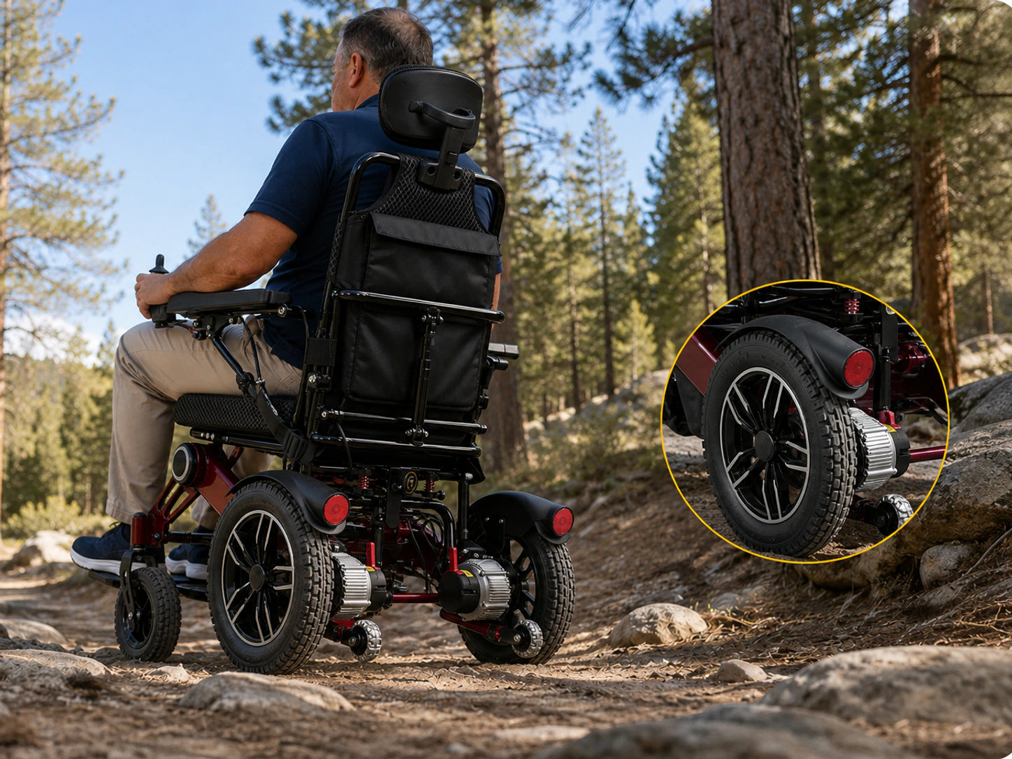 KERDOM Titan X24 Heavy-Duty All-Terrain Folding Power Wheelchair