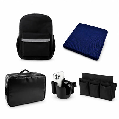 Seatback Bag +Cushion +Battery Bag +Cup Holder +Multi Pocket Organizer(While Supplies Last)
