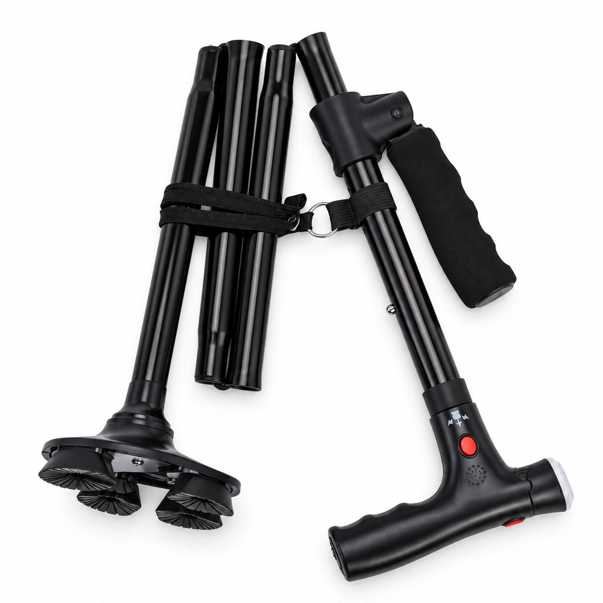 Ultralight Smart Folding Cane w/ LED & SOS Alarm