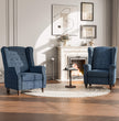 Fabric Linen Manual Wingback Recliner Chair