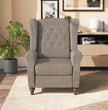 Fabric Linen Manual Wingback Recliner Chair
