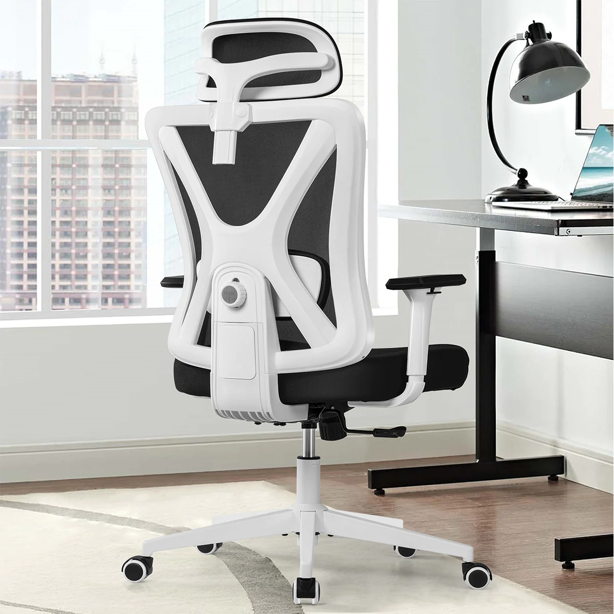 High Back Task Chair with Adjustable Lumbar Support