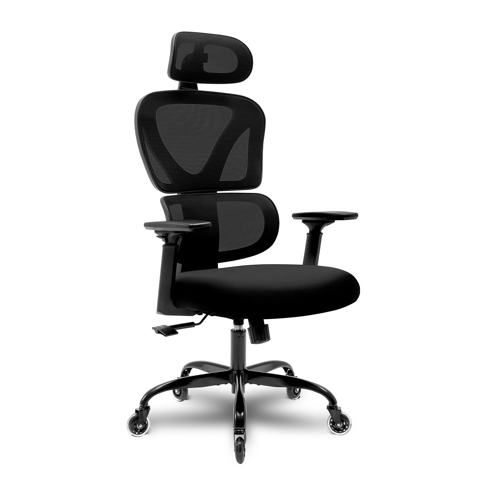 KERDOM High Back Ergonomic Office Chair for Wooden Floor White